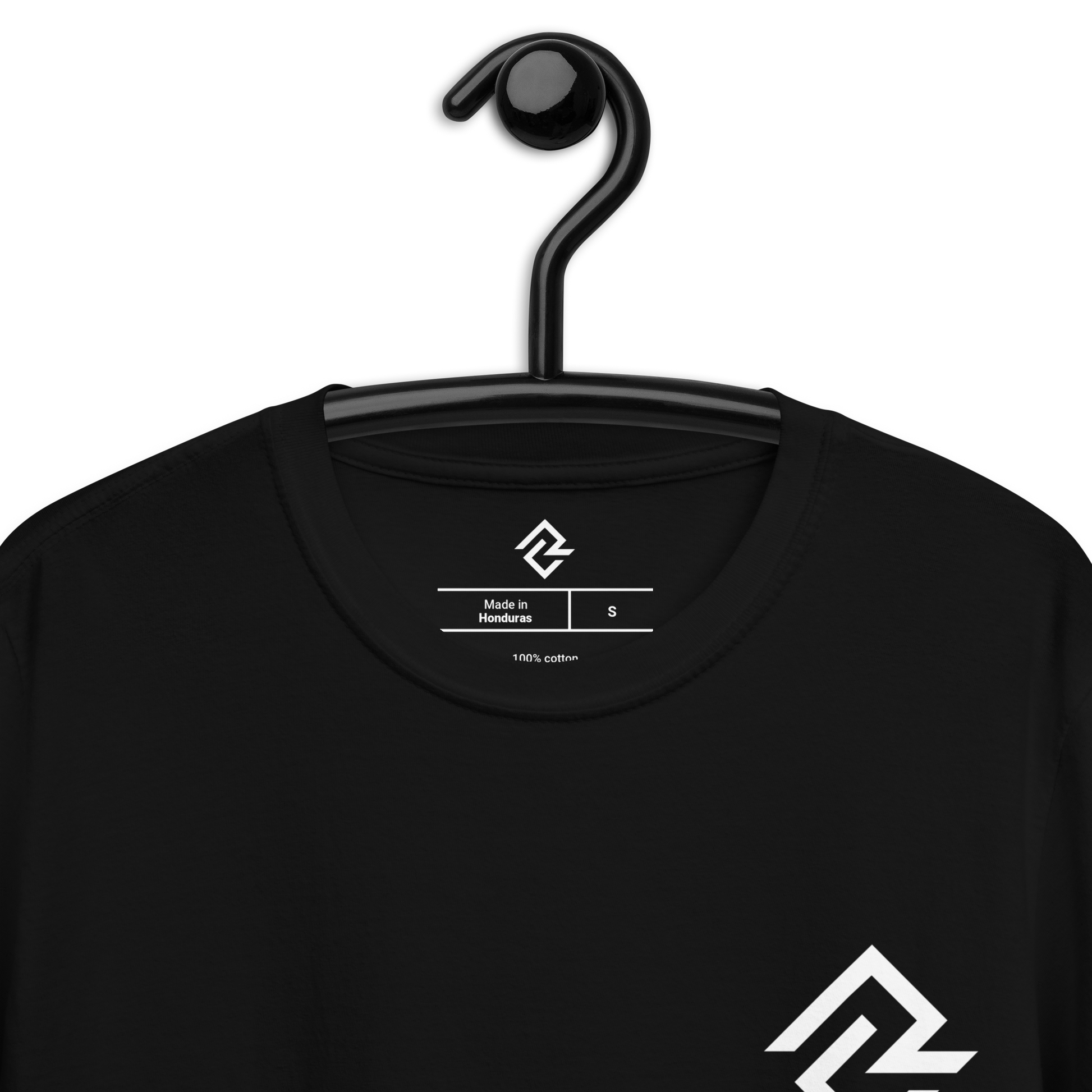Front hanger detail view of the BARRELED premium baseball t-shirt by Rake City.