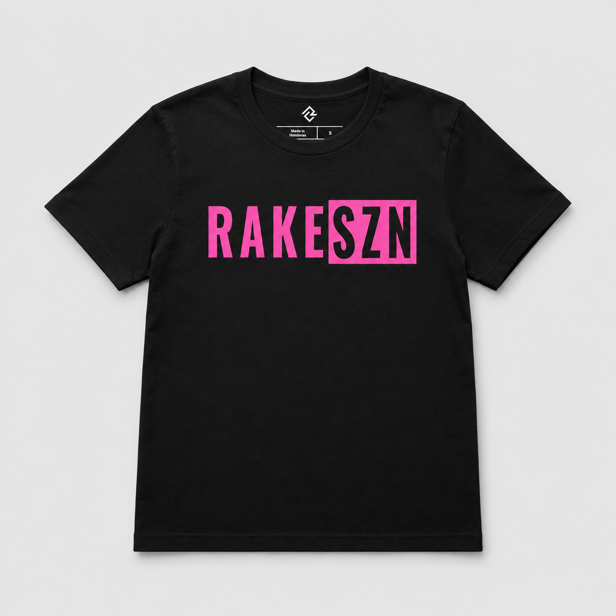 RAKESZN pink premium baseball t-shirt by Rake City.