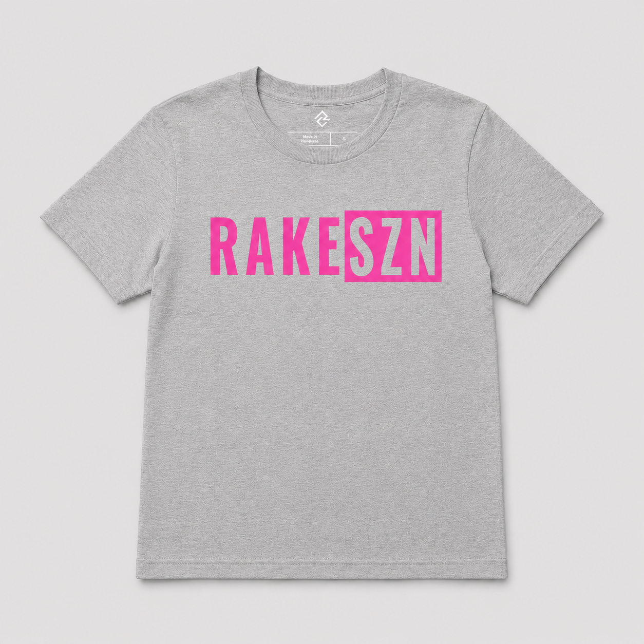 RAKESZN youth pink premium baseball t-shirt by Rake City.